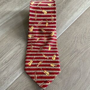 Robin Ruth Silk Music Score Muical Instruments Sheet Music Tie
